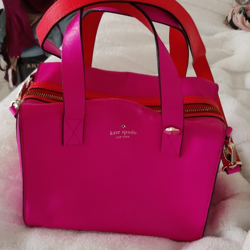 Kate Spade Pink Satchel Bag with Structured Design